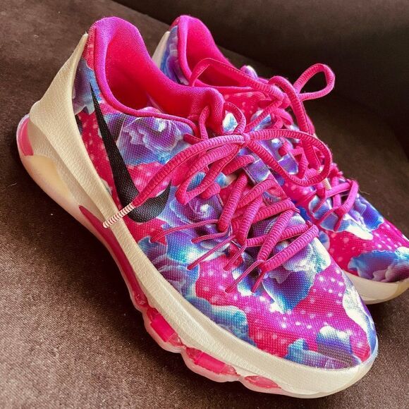 Mint Condition NIKE KD 8 Aunt Pearl 4Y Womens 5.5 to 6 36 EUR Pink Purple - Picture 1 of 16